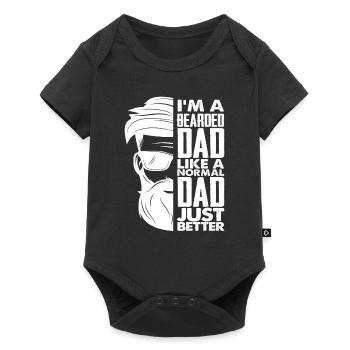 Papa Father's Day Beard Wearer - Baby Premium short-sleeve bodysuit - black - Front