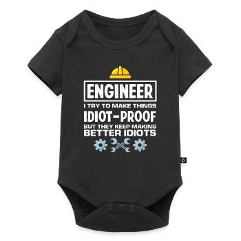 Engineer Nutritional Information Gift - Baby Premium short-sleeve bodysuit - black - Front