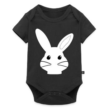 Wonderland Bunny Dessin animé Pâques Mignon - Body à manches courtes Premium Bébé - noir - Devant
