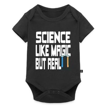 Science Like Magic But Real Funny Science Teacher - Baby Premium Kurzarmbody - Schwarz - Vorne