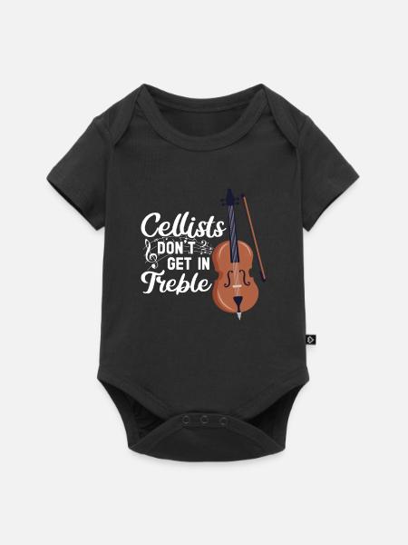 Cello -Musikinstrument - Baby Premium Kurzarmbody - Schwarz