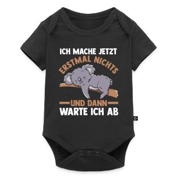 Ich Mach Jetzt Erstmal Nichts Koala - Baby Premium Kurzarmbody - Schwarz - Vorne