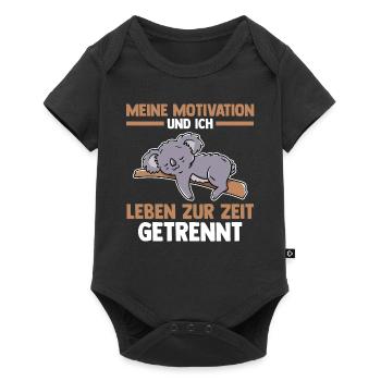 Meine Motivation und ich leben zur Zeit getrennt - Baby Premium Kurzarmbody - Schwarz - Vorne