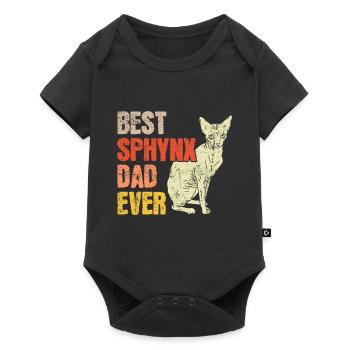 Meilleur père Sphynx de tous les temps, - Body à manches courtes Premium Bébé - noir - Devant