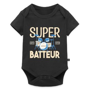 Super Batteur. Cadeau batteur. bassiste. Musicien. - Body à manches courtes Premium Bébé - noir - Devant
