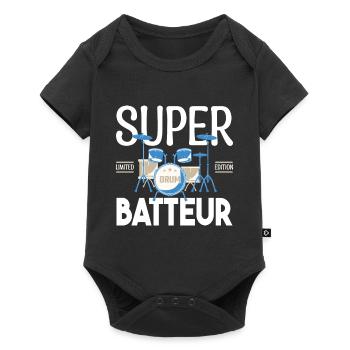 Super Batteur. Cadeau batteur. bassiste. Musicien. - Body à manches courtes Premium Bébé - noir - Devant