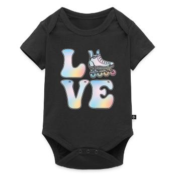 Inline Skating Inline Skating Gift - Baby Premium short-sleeve bodysuit - black - Front