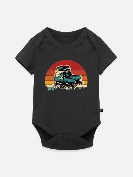 Inlineskating Inlineskater Geschenk - Baby Premium Kurzarmbody - Schwarz