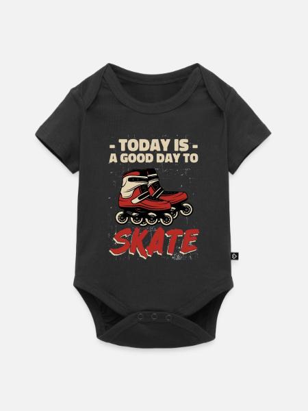 Inlineskating Inlineskater Geschenk - Baby Premium Kurzarmbody - Schwarz