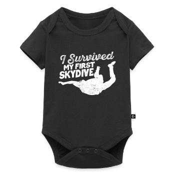 I survived my first parachute jump - Baby Premium short-sleeve bodysuit - black - Front
