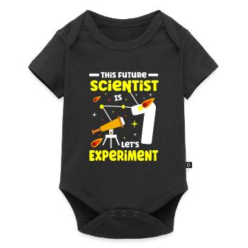 This future scientist is 7 Let's - Baby Premium short-sleeve bodysuit - black - Front
