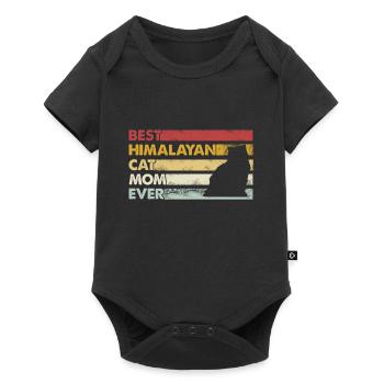 Beste Mutter Aller Zeiten - Himalaya-Katze - Baby Premium Kurzarmbody - Schwarz - Vorne