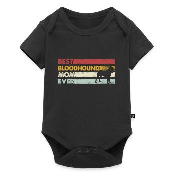 Meilleure mère de tous les temps - Bloodhound - Body à manches courtes Premium Bébé - noir - Devant