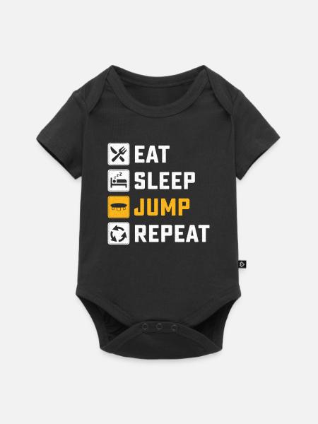 Trampolin - Baby Premium Kurzarmbody - Schwarz