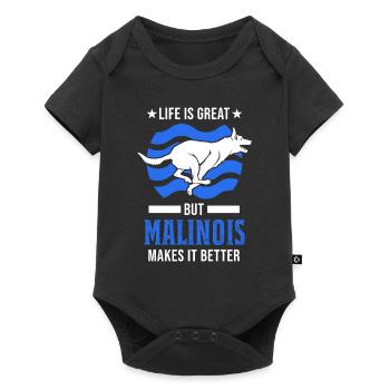 Malinois Gift Belgian Shepherd - Baby Premium short-sleeve bodysuit - black - Front