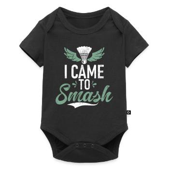 Badminton Funny Saying Men's Badminton Design - Baby Premium short-sleeve bodysuit - black - Front