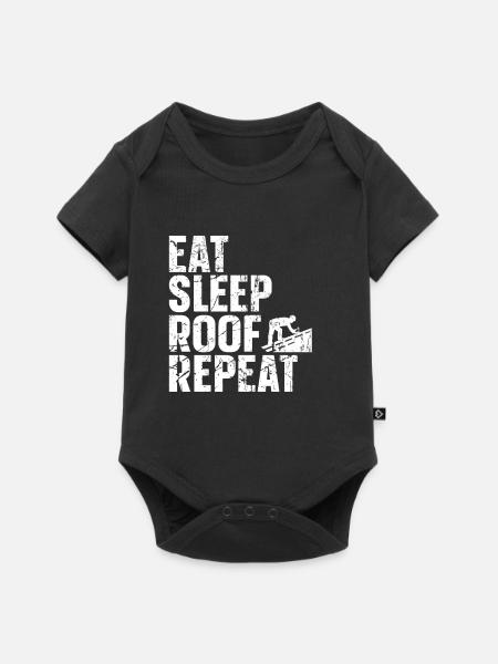 Dachdecker -Dachhäuser Reparaturen - Baby Premium Kurzarmbody - Schwarz