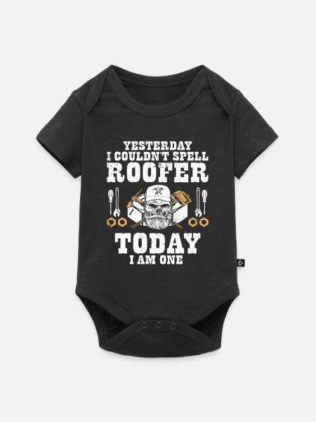 Dachdecker -Dachhäuser Reparaturen - Baby Premium Kurzarmbody - Schwarz