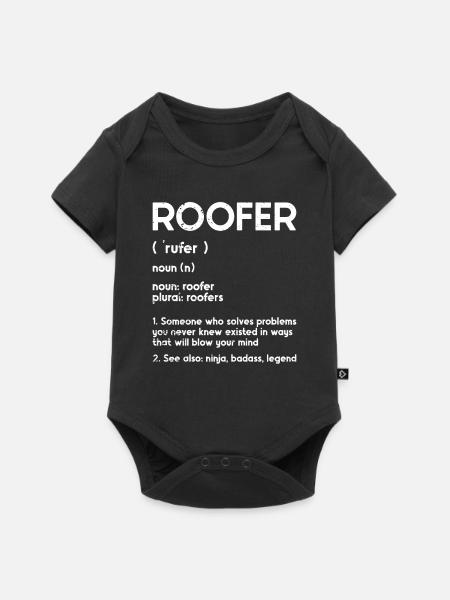 Dachdecker -Dachhäuser Reparaturen - Baby Premium Kurzarmbody - Schwarz