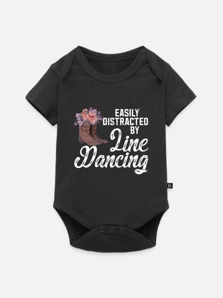 Line Dancing Cowboy Boots Western - Baby Premium Kurzarmbody - Schwarz
