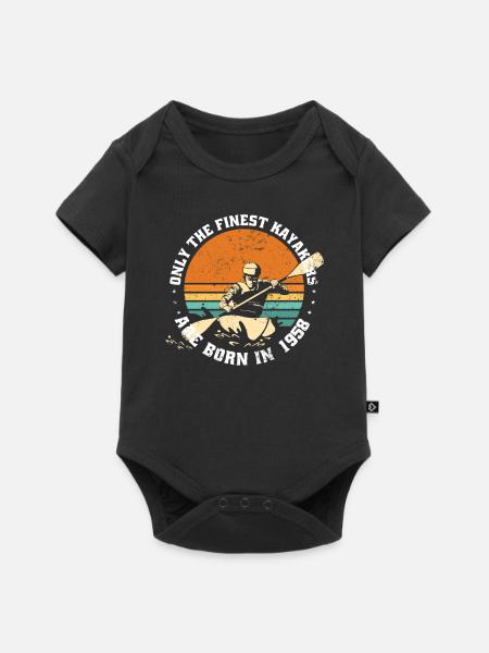 Kajak-Rafting Kajaker Jahrgang 1958 Geburtstag - Baby Premium Kurzarmbody - Schwarz