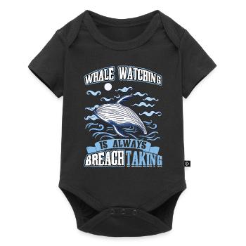 Whale Watching Is Always BREACHtaking - Baby Premium Kurzarmbody - Schwarz - Vorne
