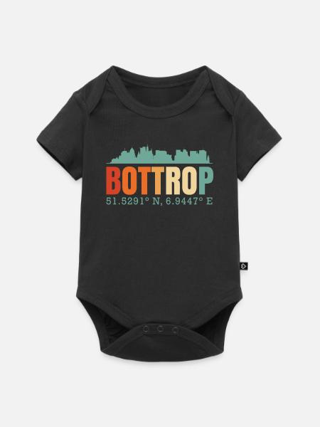 Bottrop - Baby Premium Kurzarmbody - Schwarz