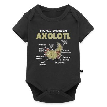 Axolotl Explication Anatomie d’un Axolotl - Body à manches courtes Premium Bébé - noir - Devant