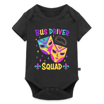Bus Driver Squad Mardi Gras Costume Tee - Baby Premium Kurzarmbody - Schwarz - Vorne