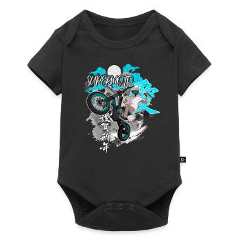 Motocross / Enduro / Freestyle mx / Dirtbike retro - Baby Premium short-sleeve bodysuit - black - Front