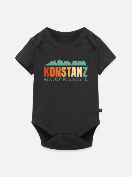 Konstanz - Baby Premium Kurzarmbody - Schwarz