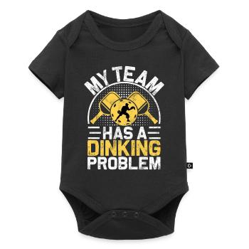 Pickleball Men's Sports Funny Pickleball Design - Baby Premium short-sleeve bodysuit - black - Front