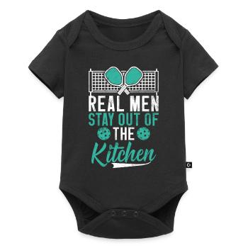 Men's Pickleball Sports Funny Pickleball Design - Baby Premium short-sleeve bodysuit - black - Front