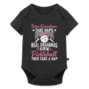 Men's Pickleball Sports Funny Pickleball Design - Baby Premium short-sleeve bodysuit - black - Front