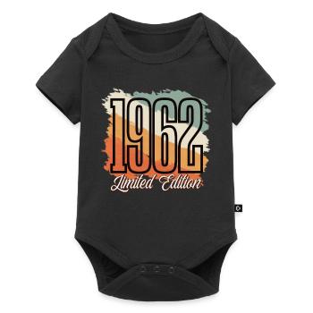 1962 Année de naissance Anniversaire Année de construction Vintage Rétro - Body à manches courtes Premium Bébé - noir - Devant