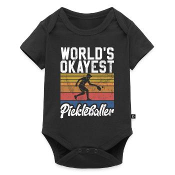 Men's Pickleball Sports Funny Pickleball Design - Baby Premium short-sleeve bodysuit - black - Front