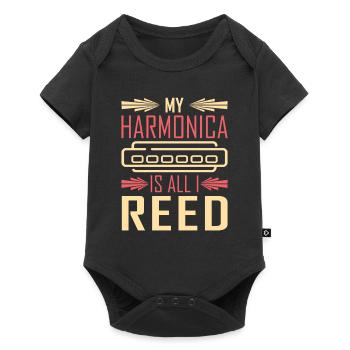 Mundharmonika My Harmonica Is All I Reed - Baby Premium short-sleeve bodysuit - black - Front