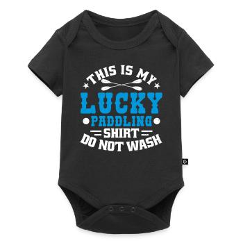 Das Ist Mein Glück Paddeln Nicht Waschen - Baby Premium Kurzarmbody - Schwarz - Vorne
