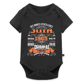 Légende vivante depuis Juin 1965 - Body à manches courtes Premium Bébé - noir - Devant