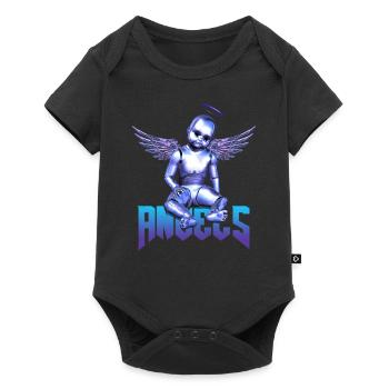 Angels Robot Baby Streetwear - Baby Premium Kurzarmbody - Schwarz - Vorne