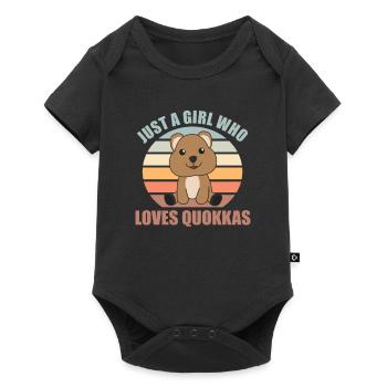 Seulement une fille qui aime les quokkas - sweet quokka - Body à manches courtes Premium Bébé - noir - Devant