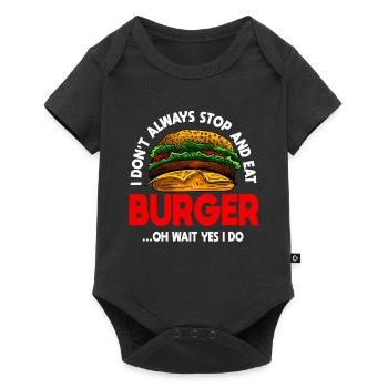 Funny Burger Gift - Baby Premium short-sleeve bodysuit - black - Front