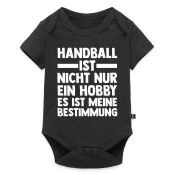 Handballspieler Handballer Handballverein Handball - Baby Premium Kurzarmbody - Schwarz - Vorne