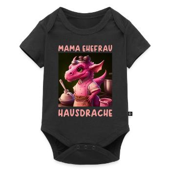 Ehefrau Mama Hausdrache - Baby Premium Kurzarmbody - Schwarz - Vorne
