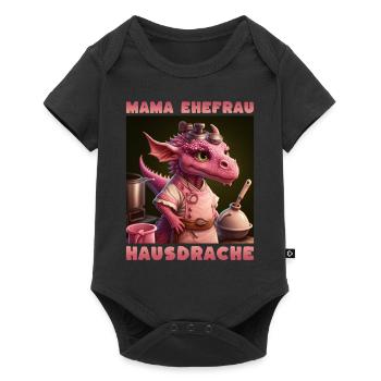 Ehefrau Mama Hausdrache - Baby Premium Kurzarmbody - Schwarz - Vorne
