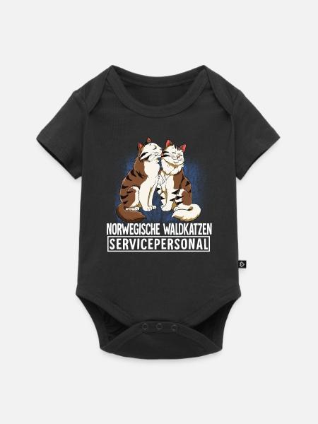 Norwegische Waldkatze - Baby Premium Kurzarmbody - Schwarz