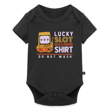 Machine à sous, Joueur, Jeux d’argent - Body à manches courtes Premium Bébé - noir - Devant