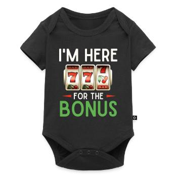 Machine à sous, Joueur, Jeux d’argent - Body à manches courtes Premium Bébé - noir - Devant