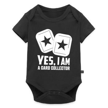 Yes, I Am A Card Collector Trading Cards TCG - Baby Premium Kurzarmbody - Schwarz - Vorne