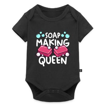 Soap Making Queen Handicrafts Soapers Soap Maker - Baby Premium Kurzarmbody - Schwarz - Vorne